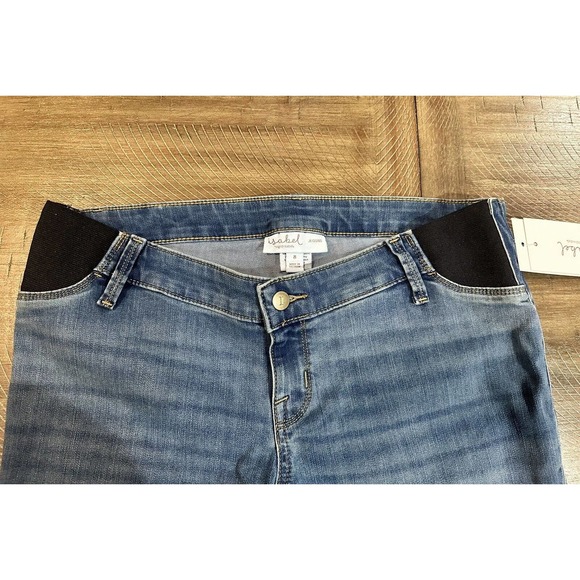 NWT Isabel Maternity By Ingrid & Isabel Skinny Jegging Jeans Blue Denim Size 8 - Picture 4 of 16